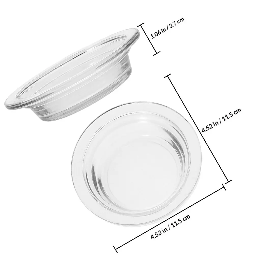 3Pcs Transparent Glass Aroma Dish Hat-Shaped Wax Melt Warmer Tray for Essential Oil Diffuser Scented Tart Aromatherapy Home
