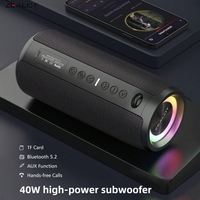 ZEALOT S51Pro RGB ligh40W Wireless Speaker Outdoor Portable Subwoofer with Hifi Sound Dual Pairing Fast Charging 5200mAh Battery