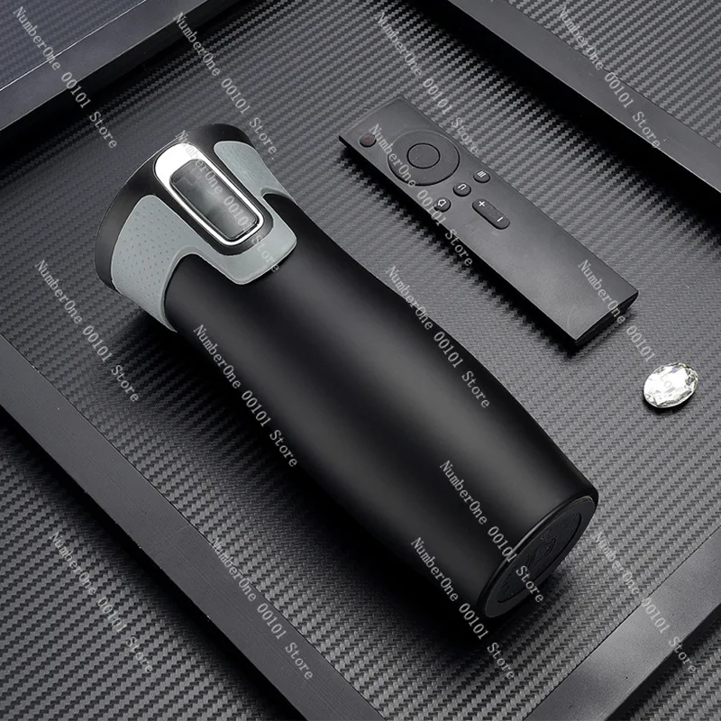 Tasse thermos à couvercle ouvert en un clic |   Tasse de voiture portable sous vide en acier inoxydable double couche de haute valeur