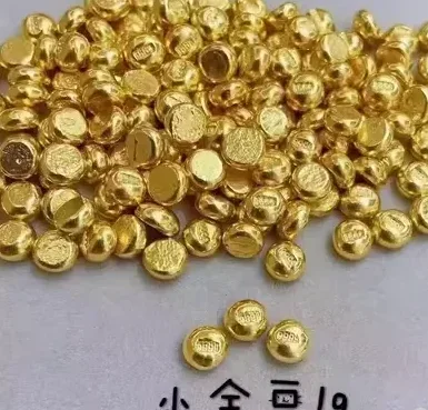 

100% 24k pure gold beans fine gold balls 999 real gold beads 1g