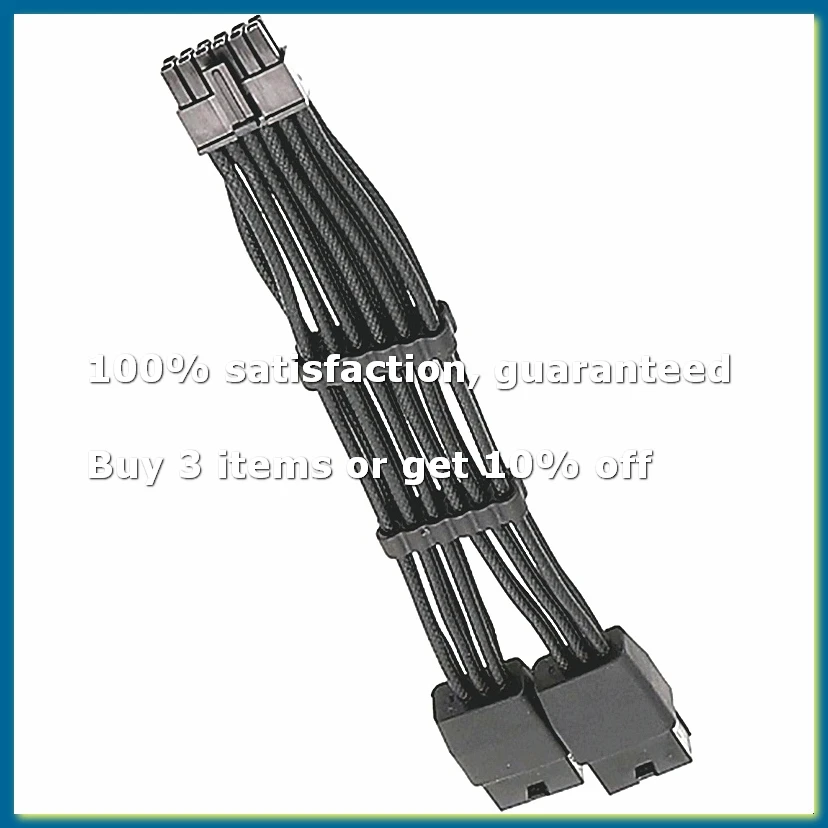For 3060 3070 3080 3090 Custom 12 Pin Power Cable Mini 12p to 2x8Pin GPU Adapter Extension Cables-DT30