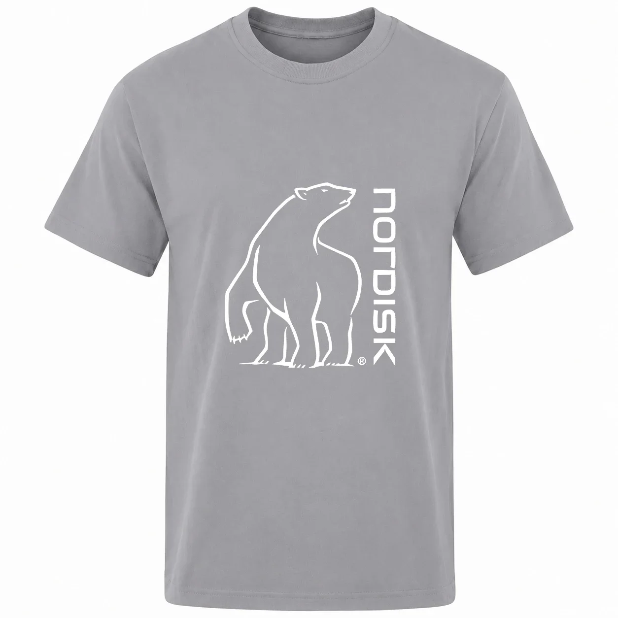 Nuwe Sport-ademende T-hemp Met Dubbeldruk Voor En Agter, Eenvoudige Ysbeer-lynprent, Vinnig Droog En Duursaam Vir Sport, Kortmou