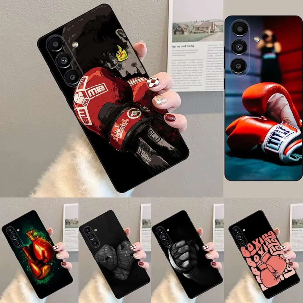 

Boxing Gloves Sport Phone Case For Samsung S24,23,22,30,21,10,9,Ultra,Plus,Lite,FE,Soft Silicone Black Cover