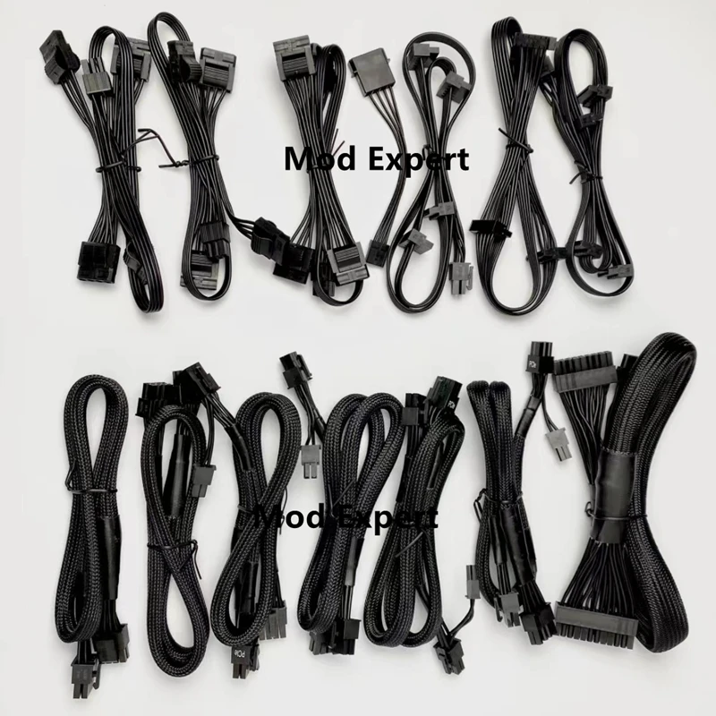 

6+2 PCIe, 4+4 CPU, SATA, Molex, 24Pin Modular Power Cable for Corsair RM RMi RMx RMe AXi HX HXi CS-M CX-M TX-M SF Modular Powers