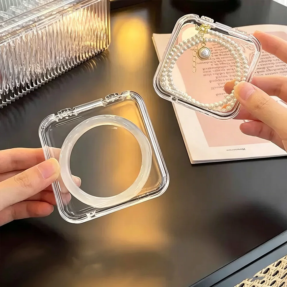 Clear Bracelet Organizer Anti‑Tarnish Multi‑Function Storage Box for Bangles Crystal Bead Bracelets & Trinkets