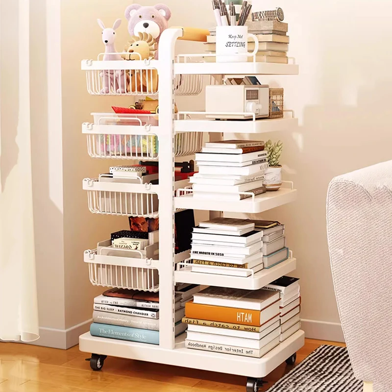 Storage Mobile Bookshelf Shelves Display Bedroom Books Corner Shelf Kids Magazine Racks Estante Para Livros Minimalist Furniture