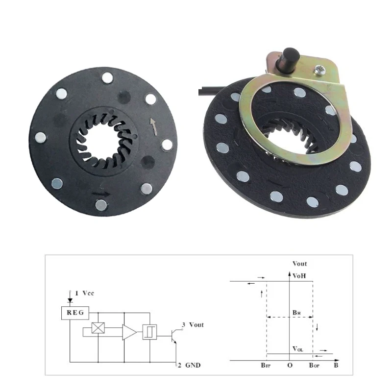 YIYI Electric Bicycle Power Pedal Assistant PAS Sensor System E Bike 8 Magnet 12 Magnet PAS System DIY Bike Modified Parts