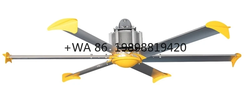 PMSM-Deckenventilatoren, 2,5 m Durchmesser, HVLS-Deckenventilatoren für industrielle Einrichtungen, getriebeloser Direktantrieb, HVLS Industrial