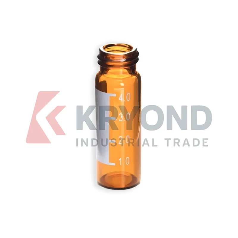 4ml Amber Glass Chromatography Vial Black Open Top Cap Sample Bottle Laboratory Supplies 100pcs Research Use Application Series