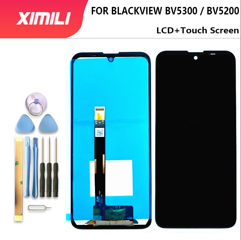 100% asli untuk Blackview BV5200 BV5300 LCD & layar sentuh modul Tampilan Digitizer perbaikan untuk pengganti BV5200 pro BV5300 Pro