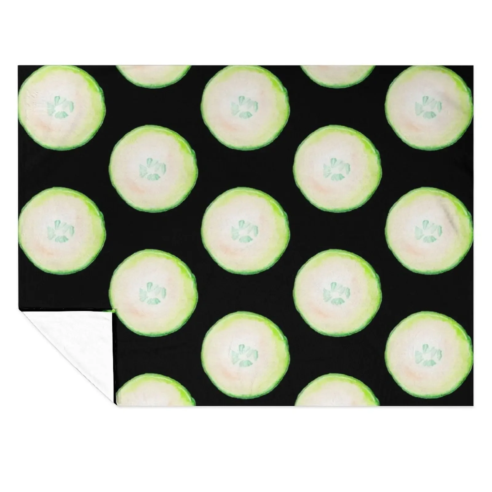 

Watercolor Cucumber Throw Blanket Decoratives cosplay anime Thins blankets and throws Blankets