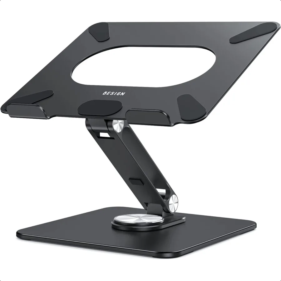 LSX7 Laptop Stand with 360 Rotating Base Ergonomic Adjustable Notebook Riser Holder Compatible with Air Pro Dell HP Lenovo More