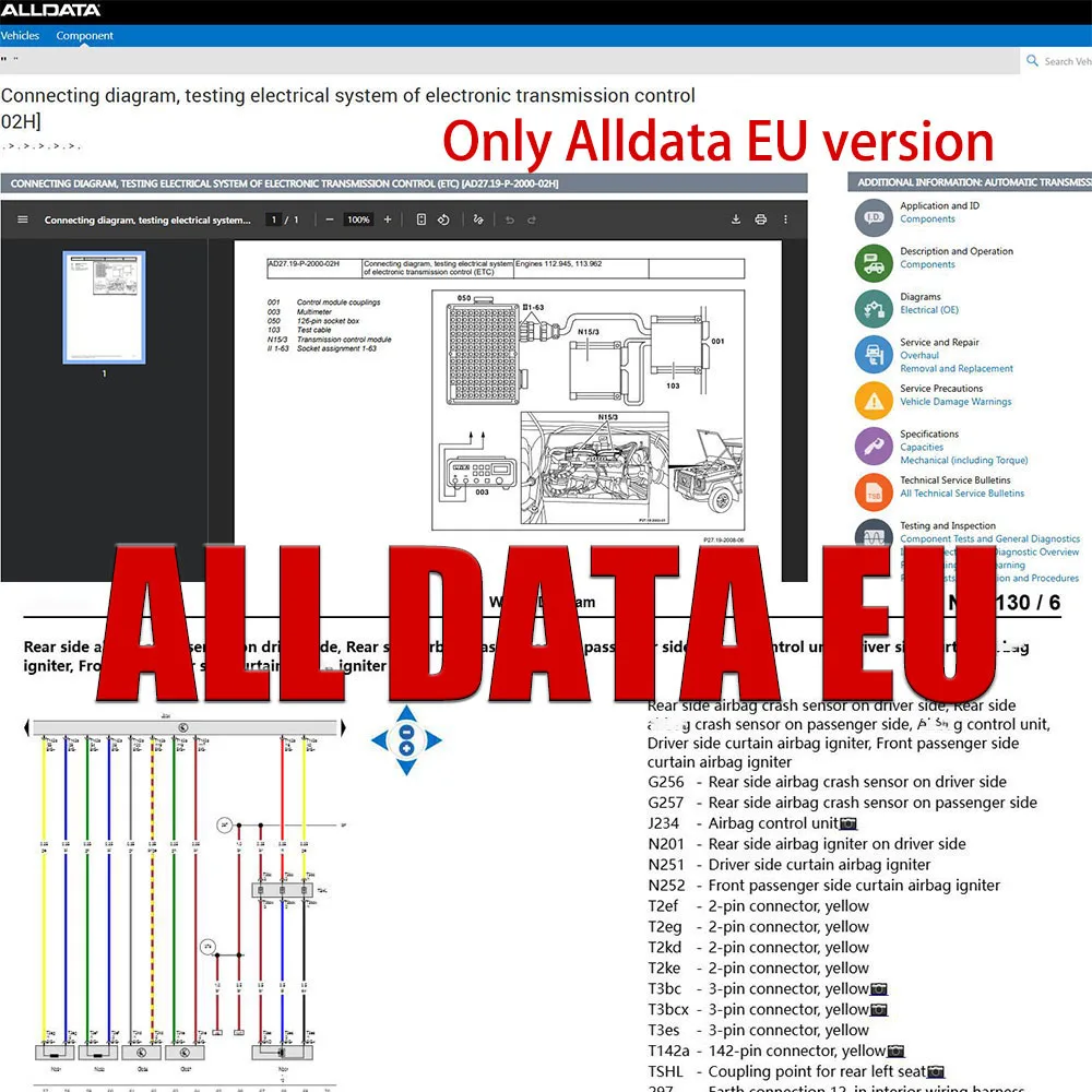 Alldata Repair Software Online Account 2026 Full Version All Data EU Auto Repair Wiring Diagram ALLDATA EU Database for Workshop