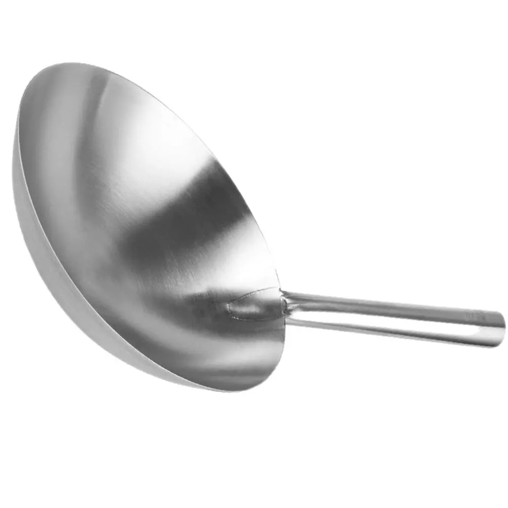 

Heavy Duty Chinese Wok Pan Stainless Steel for Home Cooking Stir-Fry Deep Fry Steam Non-Warp Bottom Kitchen Supply Cookware