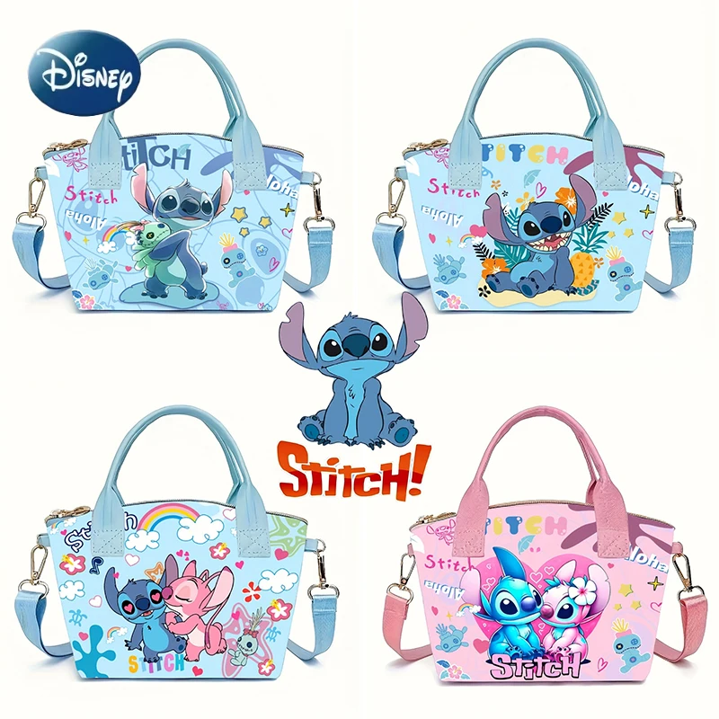 

Новые женские сумки на плечо Disney Stitch, милая детская сумка, большая вместительная сумка через плечо с героями мультфильмов для девочек