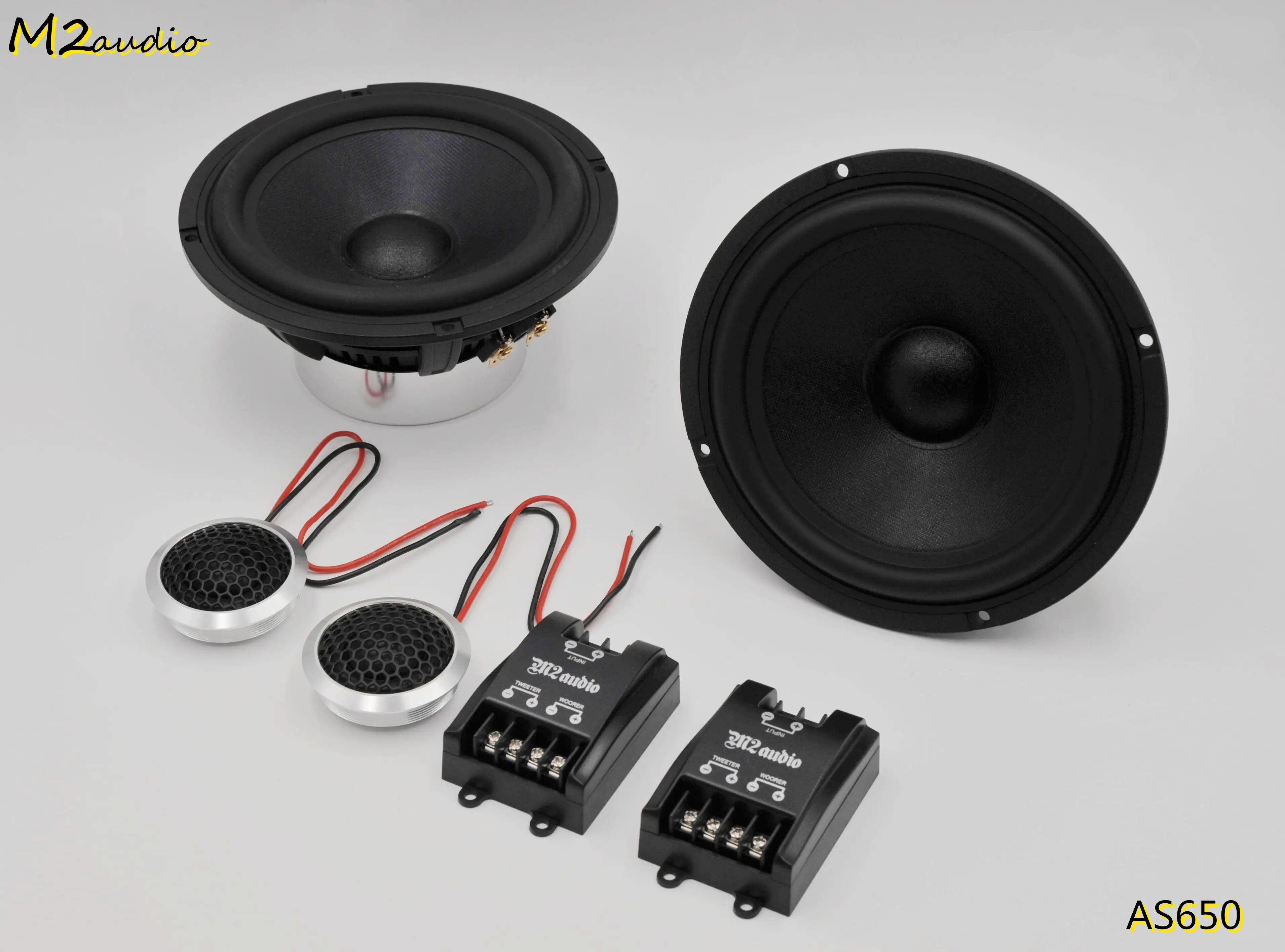 1.5tweeter 6.5 midWoofer Speaker 200W 4 Ohm Bass Audio Car  Speaker Driver Aluminum Ceramic Black Diamond Cast Booksheft