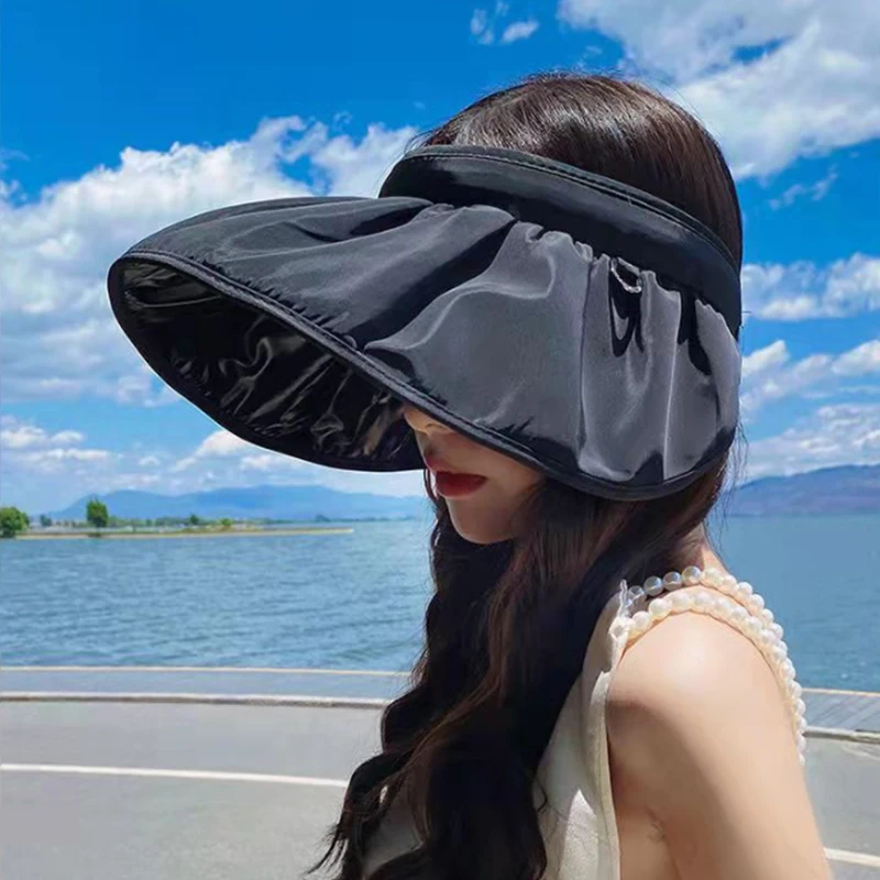 One Size UPF50+ 2 in 1 Shell Shaped Sun Hat for Women Converts To Headband Summer UV Protection Visor