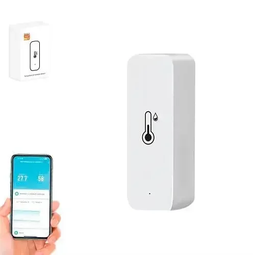 Zigbee 3.0 slimme temperatuur- en vochtigheidssensor, werkt op batterijen, APP-afstandsbediening, stembediening, werkt met Tuya Alexa Google Home