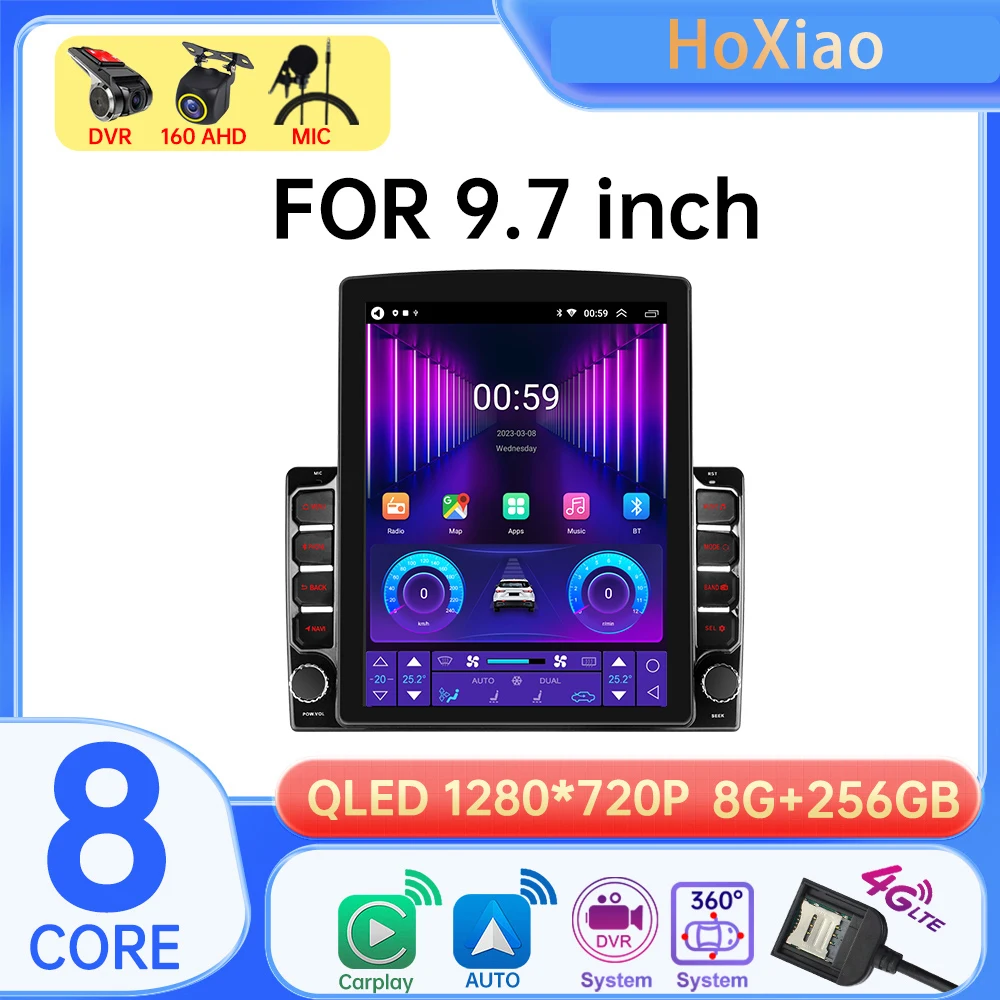 

2 Din Android 12 Car Auto Radio Universal Multimedia Player 9.7 Inch 4G WIFI 360 Carplay Stereo Video GPS Universal Stereo 2 din