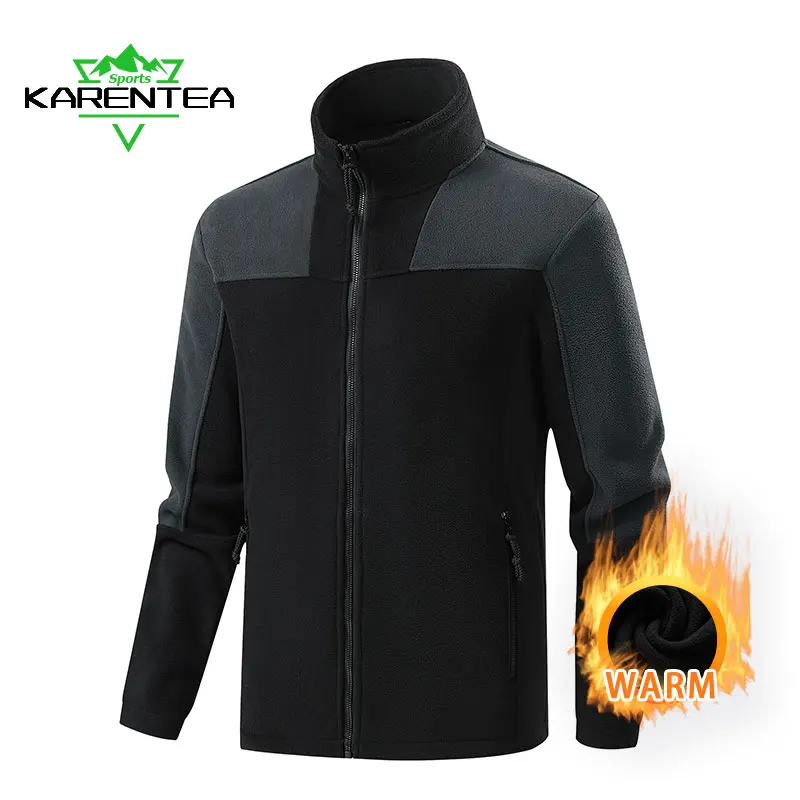 Fleece Jacket Men Winter Breathable Warm Coats Hiking Running Sportswear Camping Fitness Man Zipper Fishing Jackets Sportswear