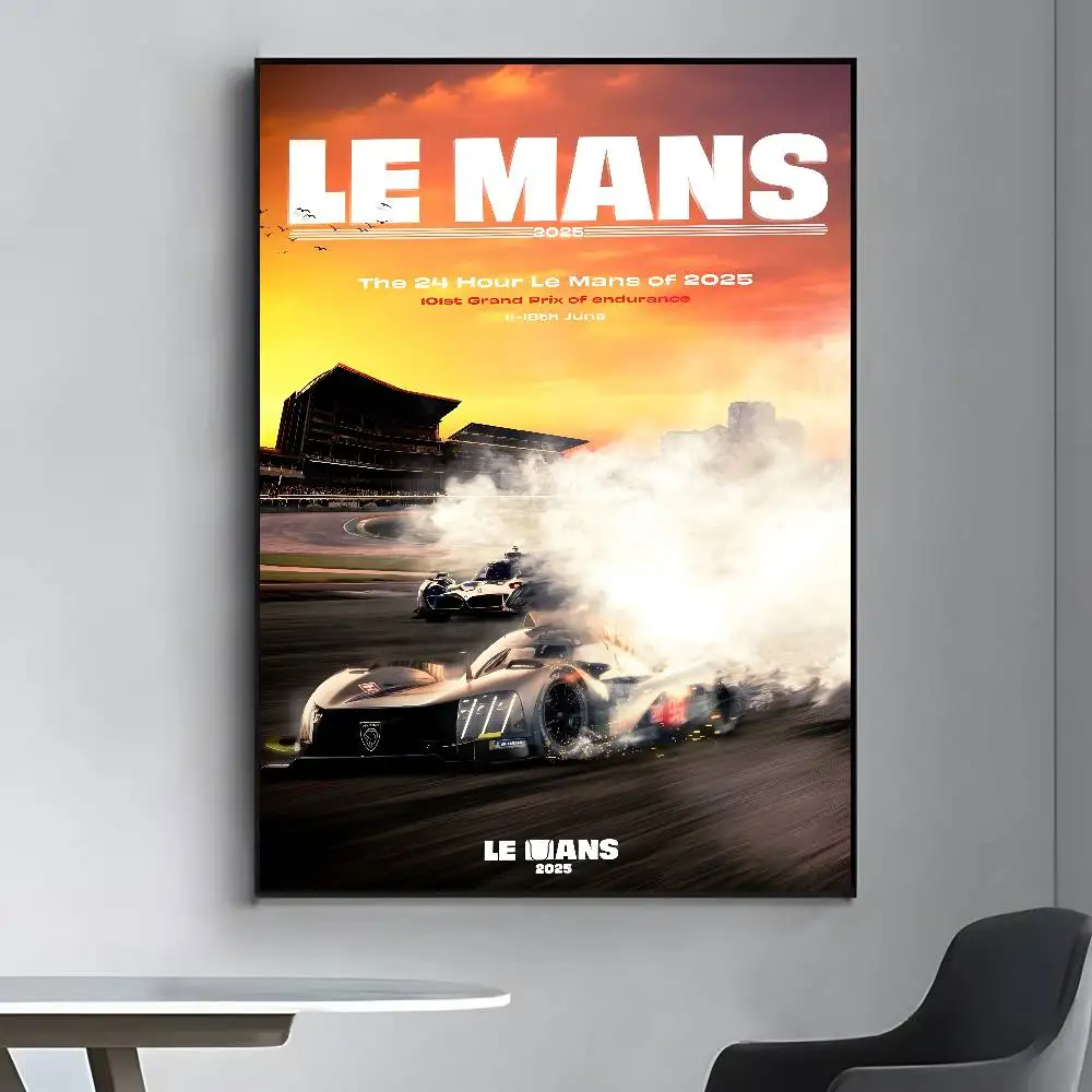 لو مان الأحمر 499 السوبر ملصق الفن قماش HD الجمالية ورق طباعة جدار الفن لغرفة المعيشة بار ديكور المنزل الموضة