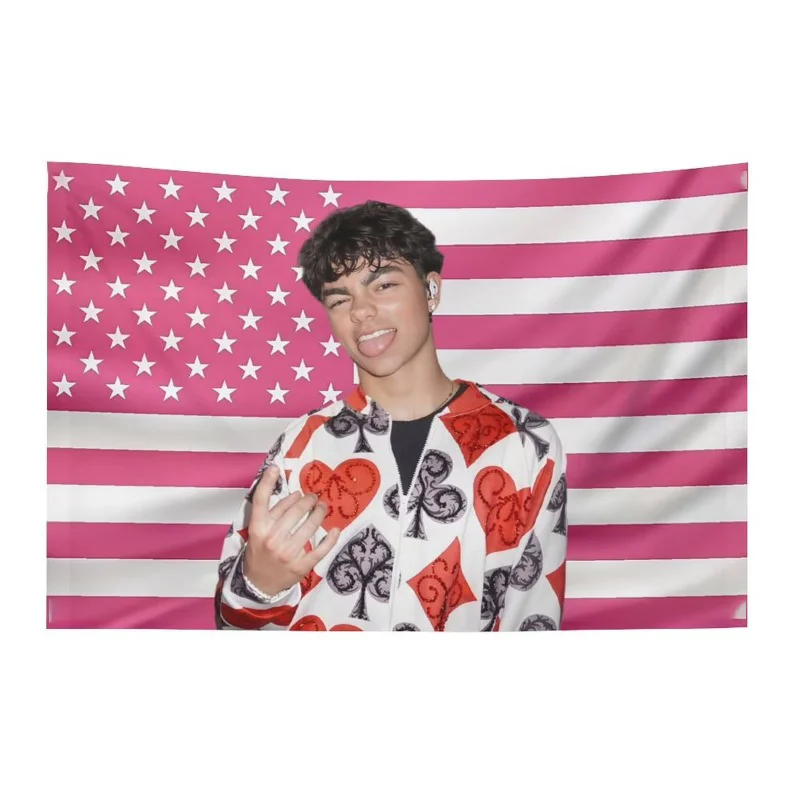 1pc M-Malachi Barton Pink American Flag Tapestry Teen Dorm Bedroom Fan Gift Wall Decor