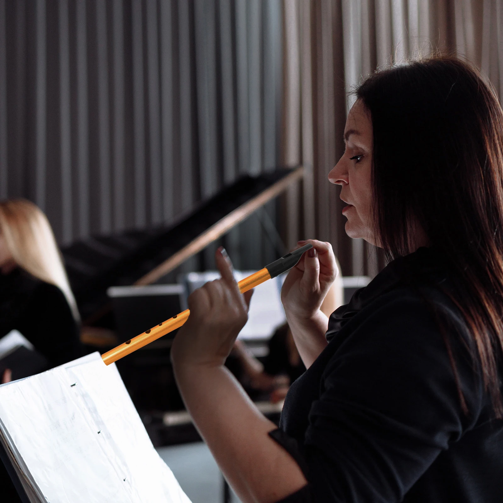 

D Whistle Fern 6 Hole Student Clarinet for Kids Children Practice Wind Instrument Metal Durable Wear-Resistant Long Life