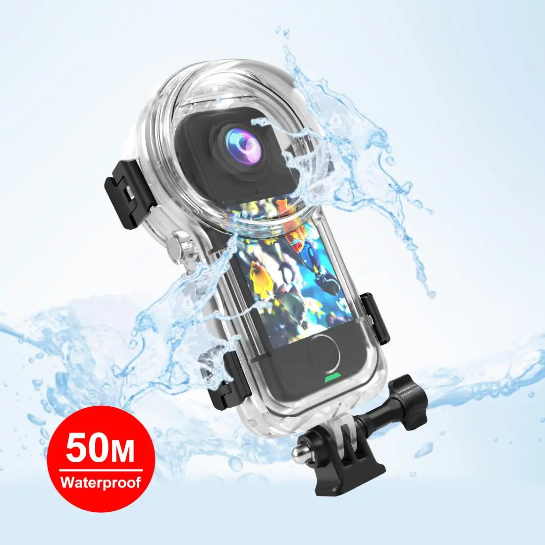 PULUZ 50m Waterproof Sealed Diving Case for Insta360 X4 Air Camera Accessories Photo Video Taking Underwater Housing Cover