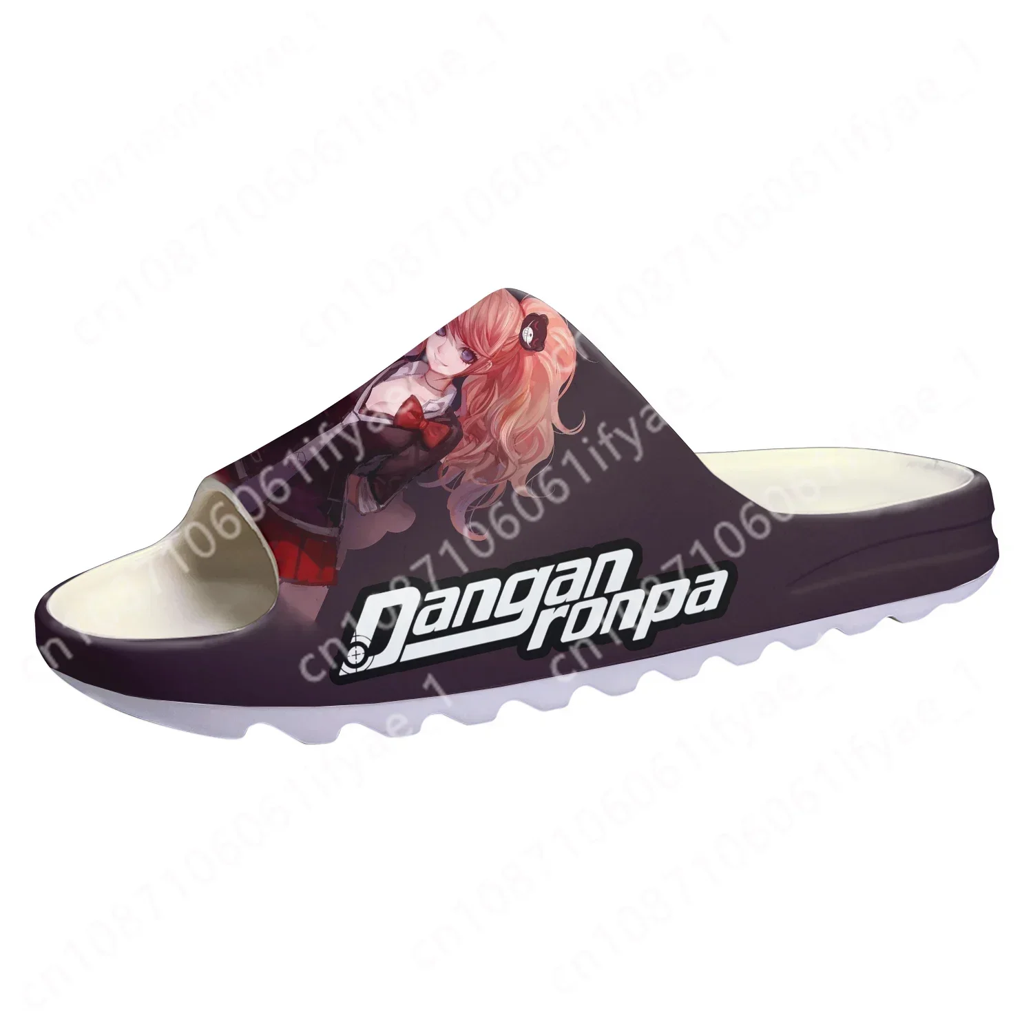 

Cartoon Game Danganronpa Junko Enoshima Soft Sole Sllipers Mens Womens Teenager Home Clogs Custom Water Shoes on Shit Sandals