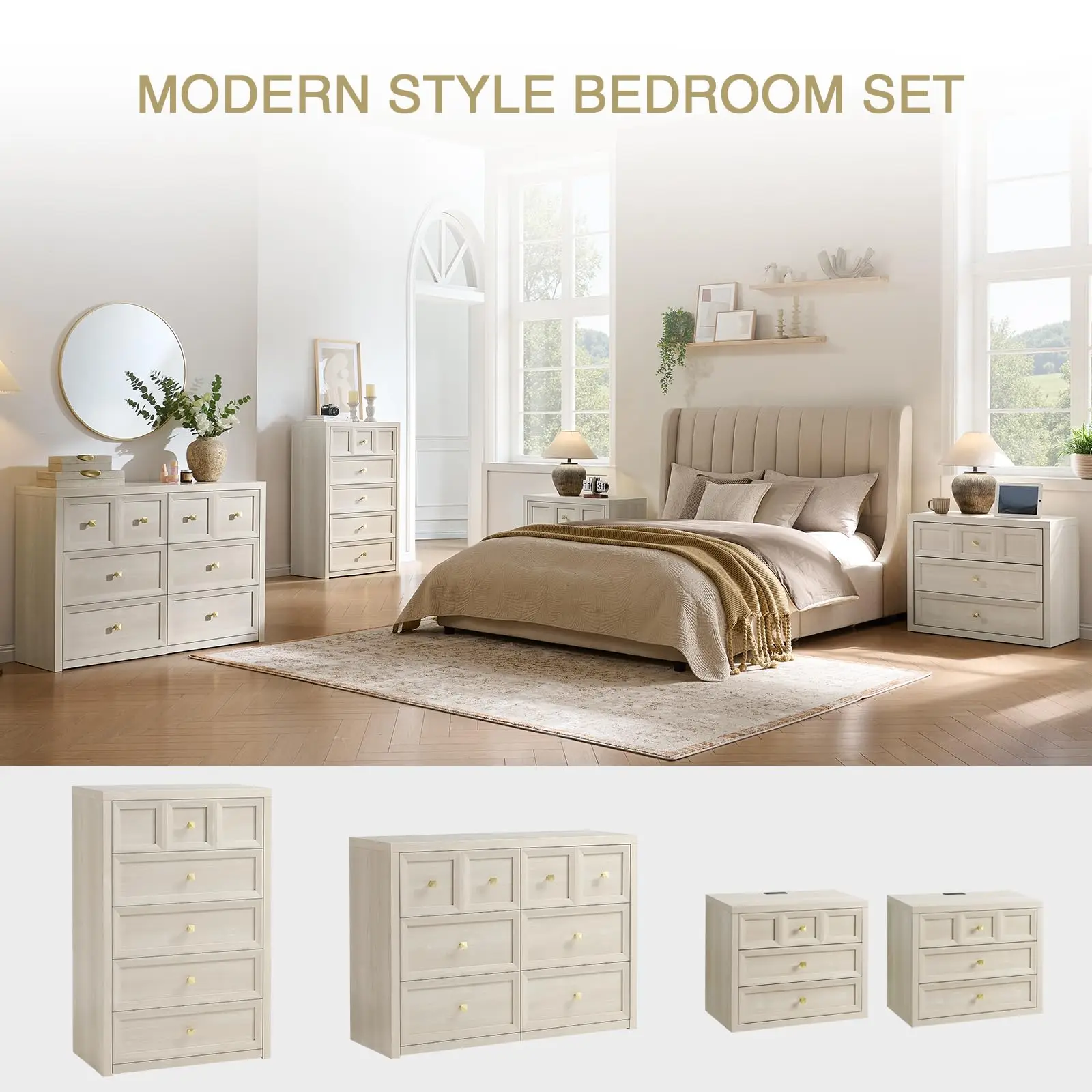 4-Piece Modern Bedroom Set 2