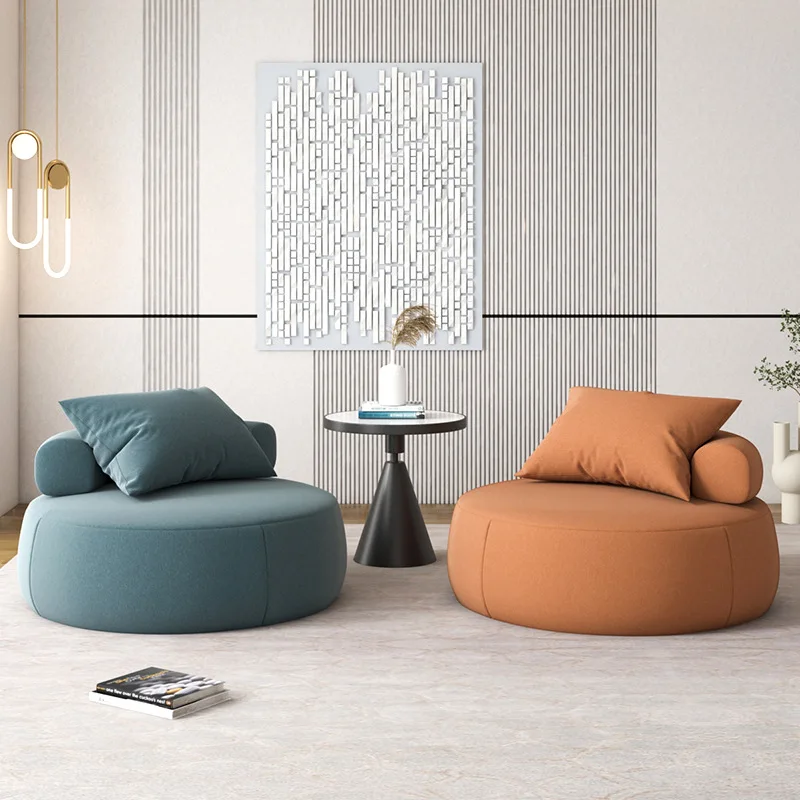 Lazy sofa tatami leisure sofa living room household small apartment bedroom balcony single round sofa