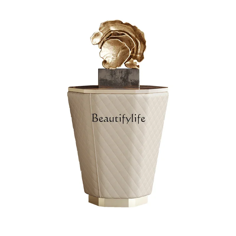 

LJYLight luxury coffee table living room designer household small round table Italian modern minimalist corner table