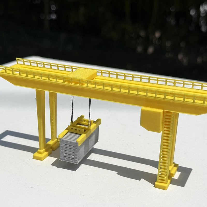 1/160 N Scale Containerized Gantry Crane Model Miniature Sand Table Building Construction Scene Train Railway Layout Materials - view 4