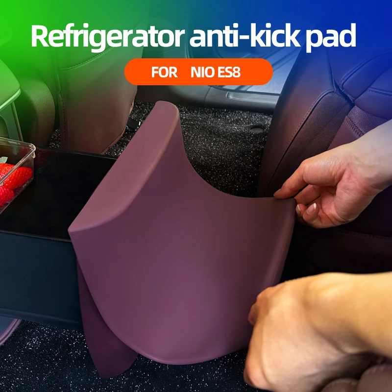 Car Central Control Armrest Box Refrigerator Silicone Mat Anti-kick Anti-collision Protection Pad For NIO ES8 2026 Accessories