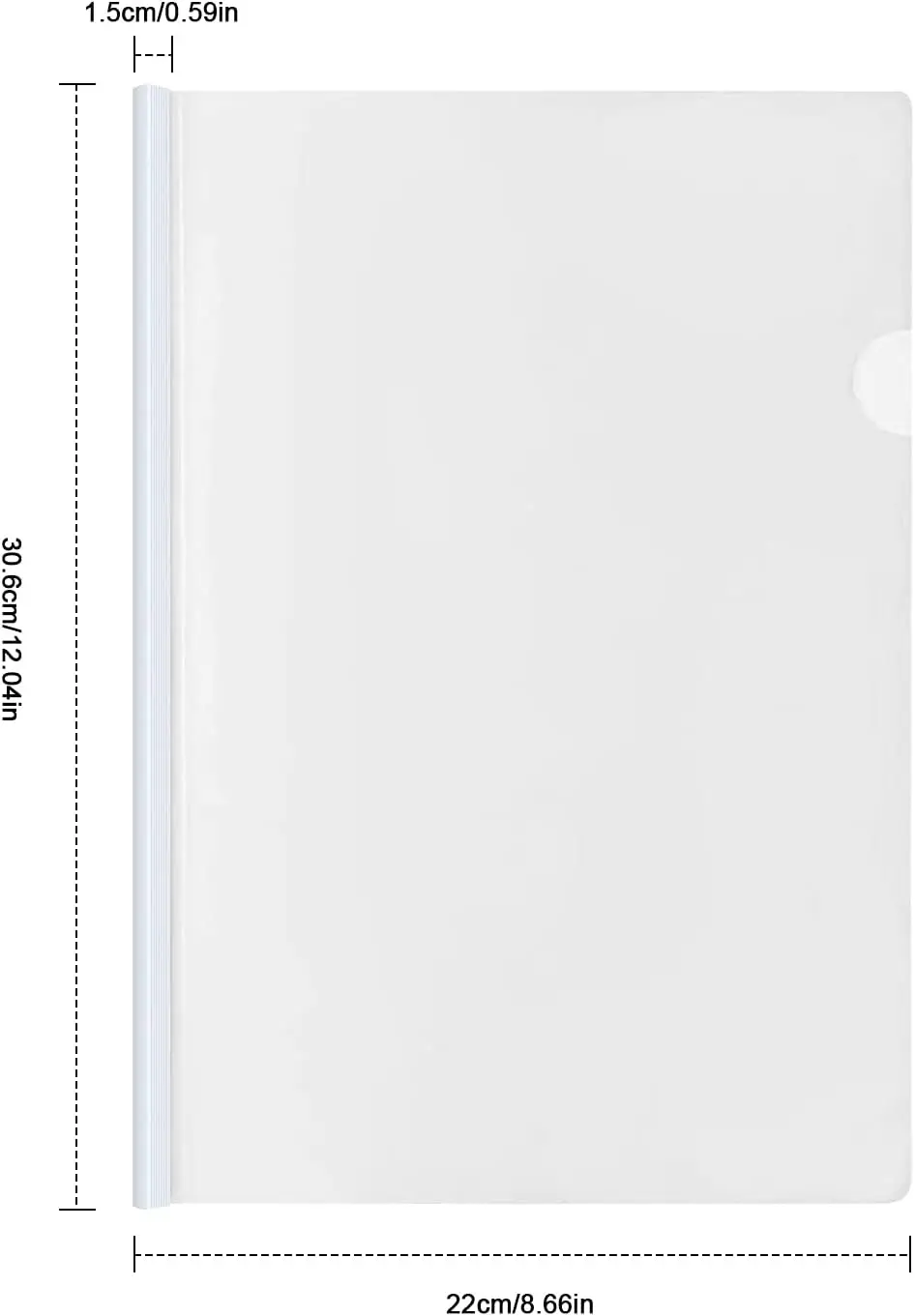 Pack of 10 Clear A4 Slide Binder Folder with Sliding Bar, Plastic Clip Bar Files Report Covers, File Folder Organiser Binder