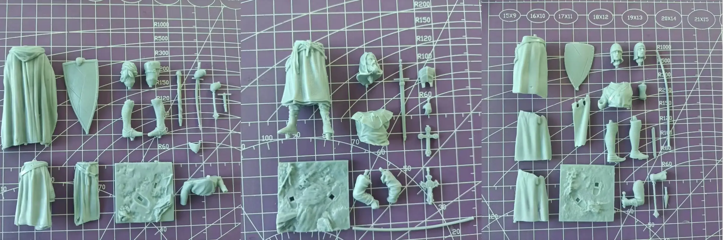 1/24 تمثال الساموراي القديم الراتنج مايكرو مصغرة الشكل ثلاثية الأبعاد مطبوعة الأبيض لعبة مجسمة مجموعة غير مجمعة وغير مصبوغة