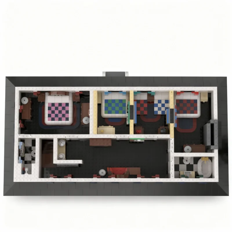 3076 pièces MOC Ferme Modulaire, Modèle de Ruelle, Blocs de Construction, Architecture, Cadeaux de Noël, Jouets, Idée Créative DIY, Éducation