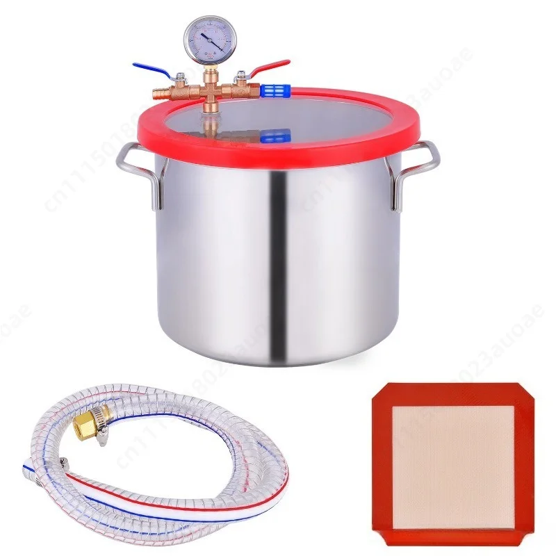 Stainless Steel Vacuum Chamber 3Gallon Resin Silicone Plaster Wood Stabilization Degassing Barrel