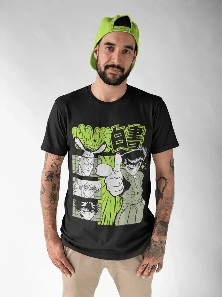 Футболка Yu Yu Hakusho Yusuke Hiel Kuwabara и Kurama, подарочная рубашка в стиле аниме, все размеры