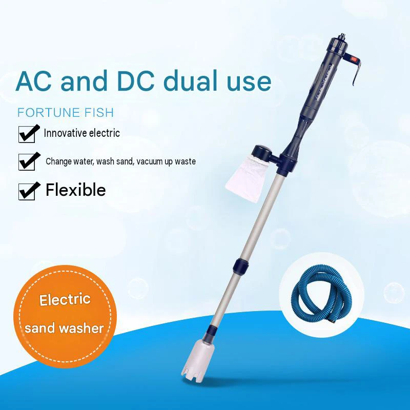 Aquarium Electric Water Changer Fish Tank Gravel Cleaner Siphon Pump Battery Operated Fish Waste Remover Sand Cleaning Tool