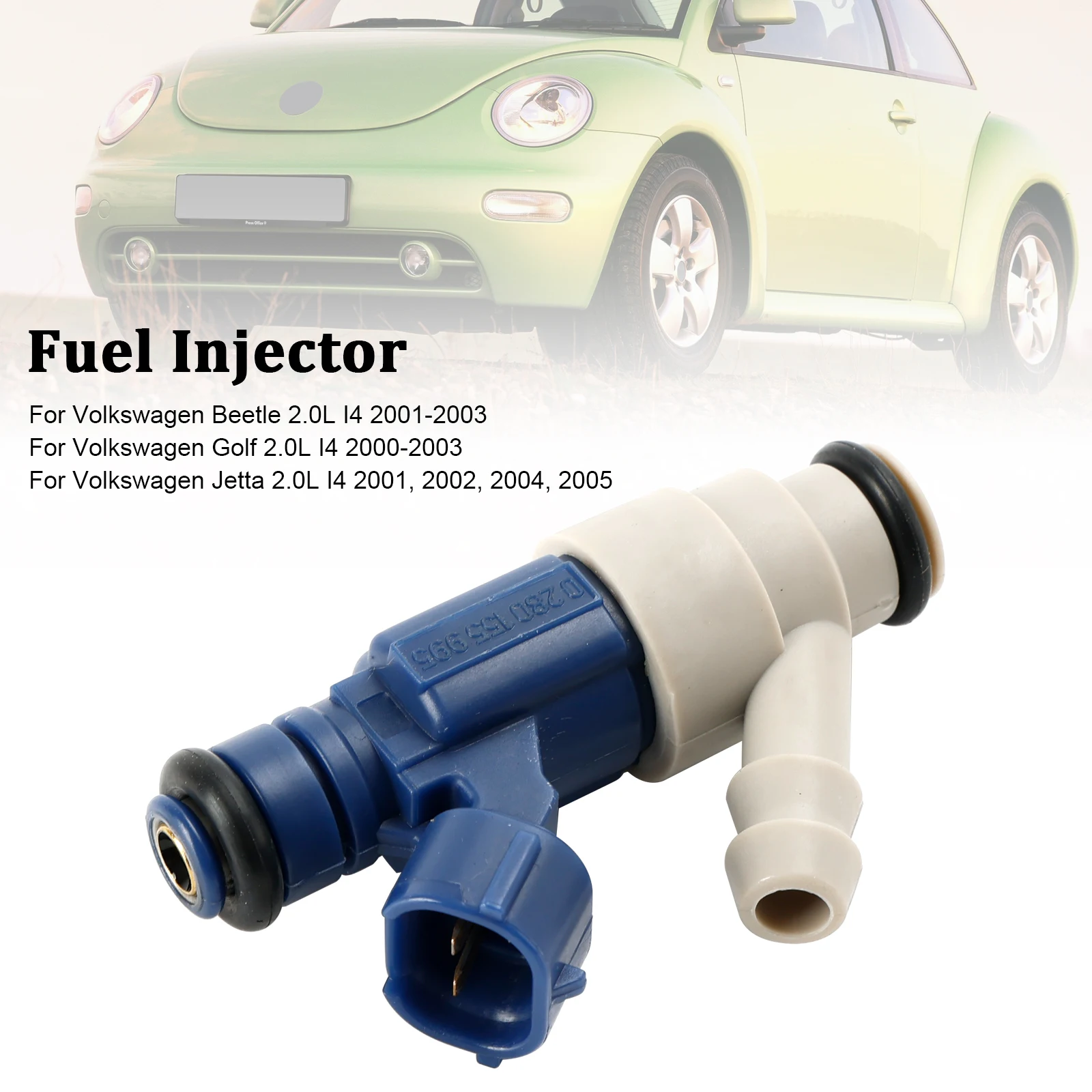 

Artudatech 1PCS Fuel Injector 0280155995 Fit VW Golf Beetle Jetta 2.0L I4 2000-05