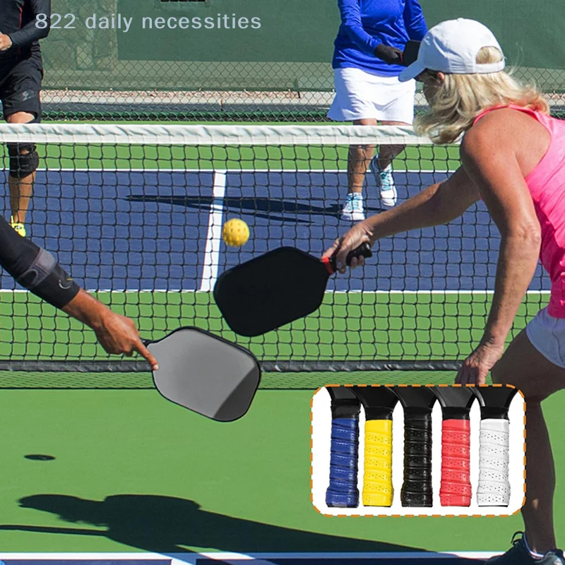 

Multi-color Breathable Non-Slip PU Grip Tape for Pickleball Badminton Tennis Racket Overgrips Sweat Shock Absorption Stitching G