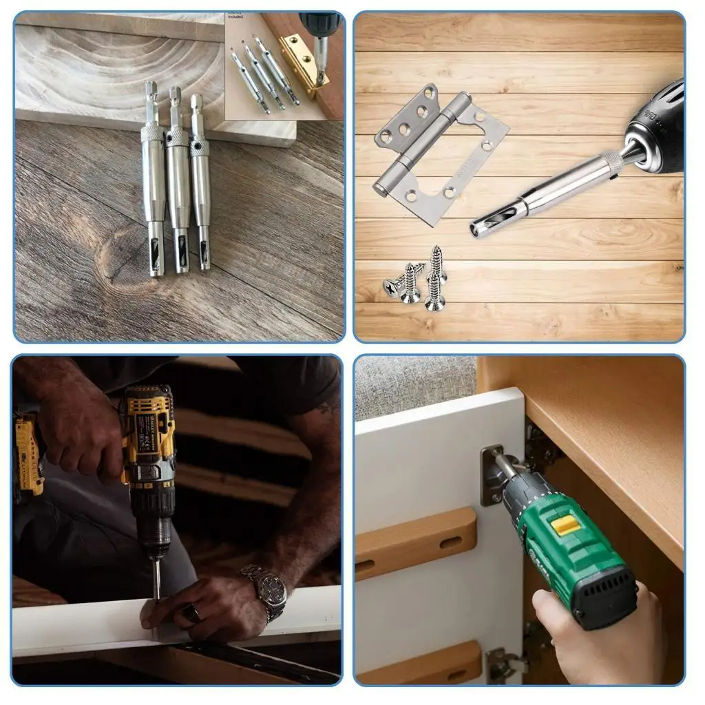 

HSS 17 шт. самоцентрирующееся сверло с отверстием для дверного замка с 1 шестигранным ключом