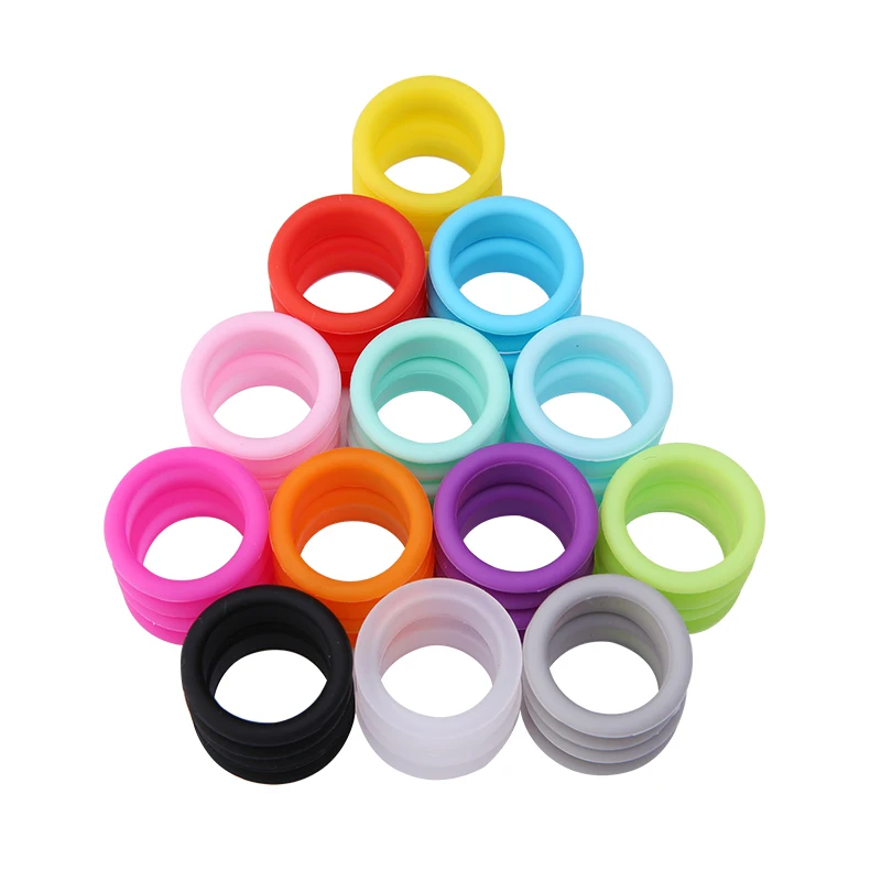 Fenice High Quality Non-slip Colorful Super-elastic Silicone Finger Rings Scissors Shears Inserts Soft Comfortable Accessories