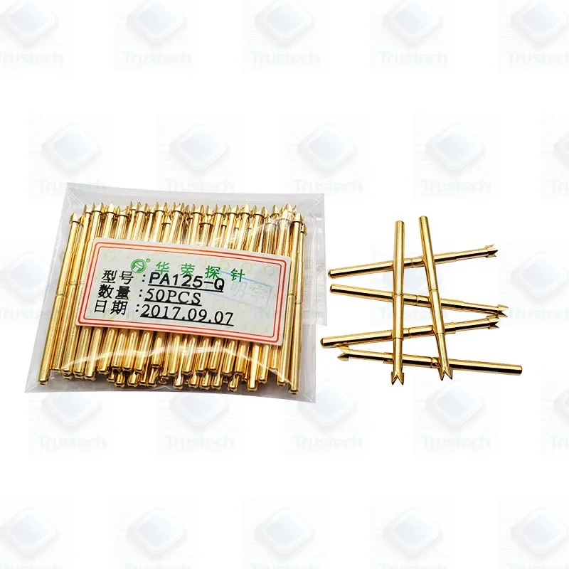 Original 50pcs probe P125-H PA125 PCB spring test pins 2.0MM conductive nose pins