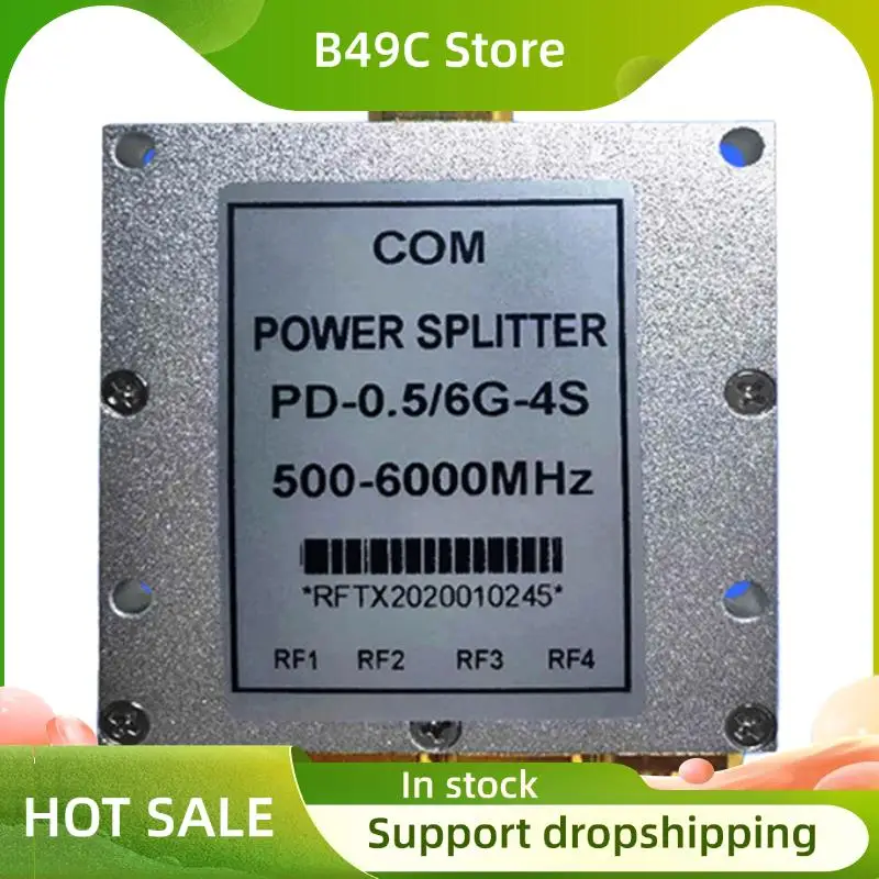 B49C One-Point Quad Breitband Power Divider 0,5-6G SMA Port Combiner/Power Splitter 2,4G 5,8G