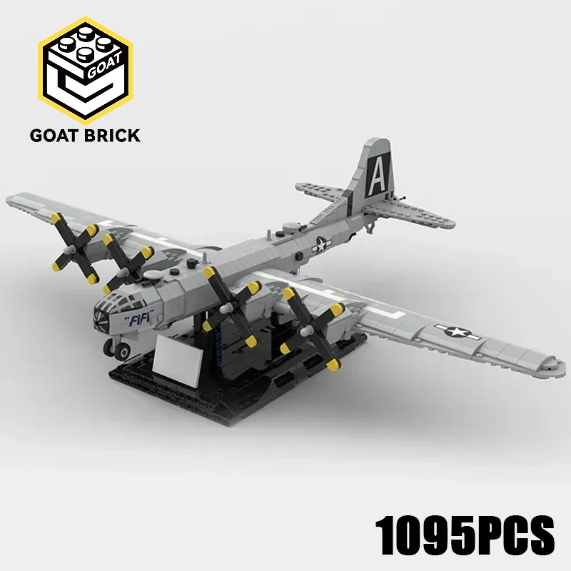

Moc Building Bricks Military Fighter Model 1:72 B-29 Superfortres Technology Modular Blocks Gift Christmas Toys DIY Set Assembly
