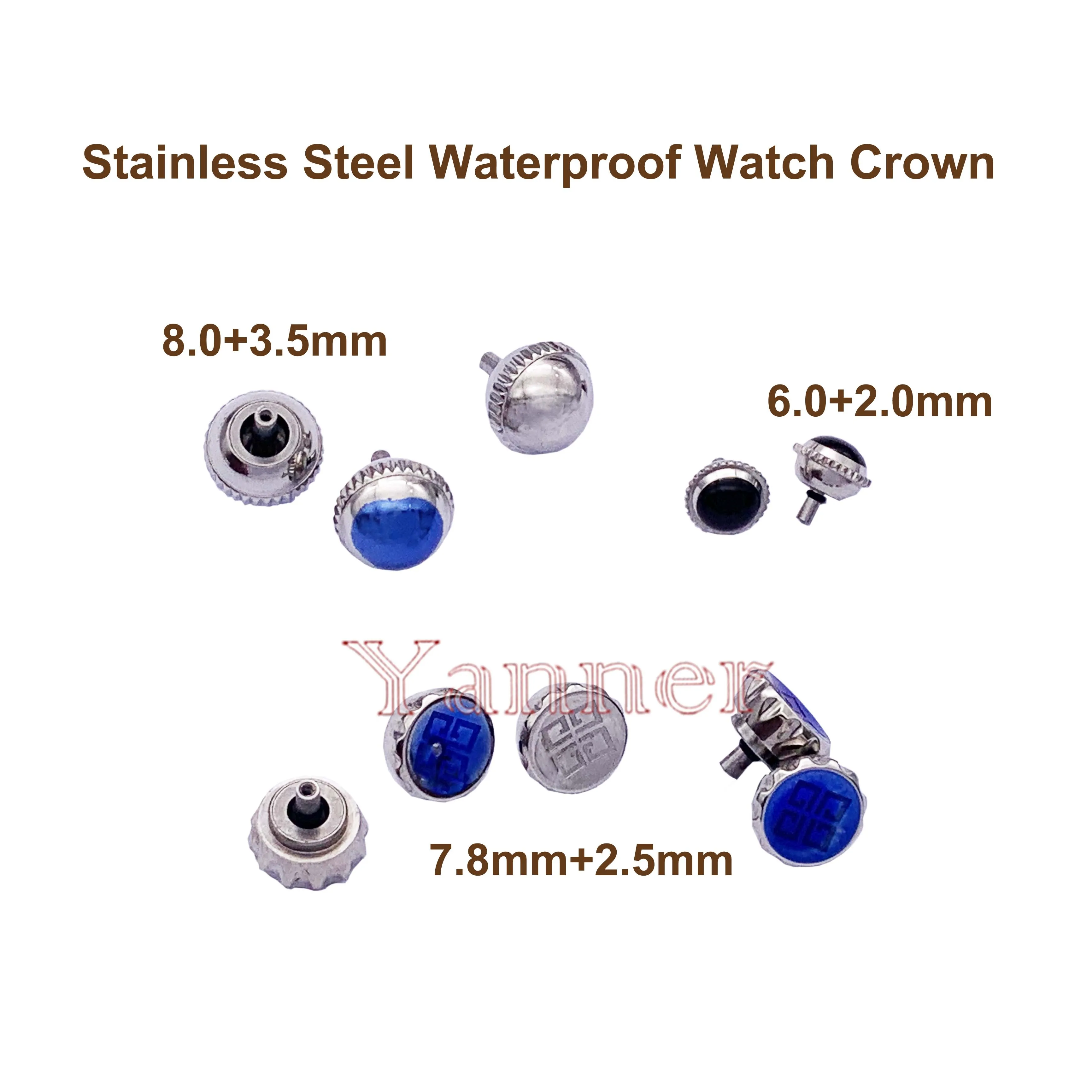 Stainless Steel Waterproof Watch Crown with different Shape Pumpkin Crown and Big Sizes