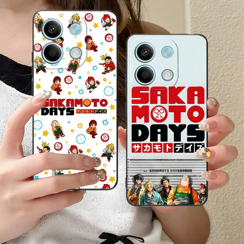 Sakamoto Days حافظة هاتف محمول لهاتف Xiaomi Redmi Note 14 13 12 11 S Pro Plus 4G 5G غطاء طباعة ملون هاتف ذكي جميل #4