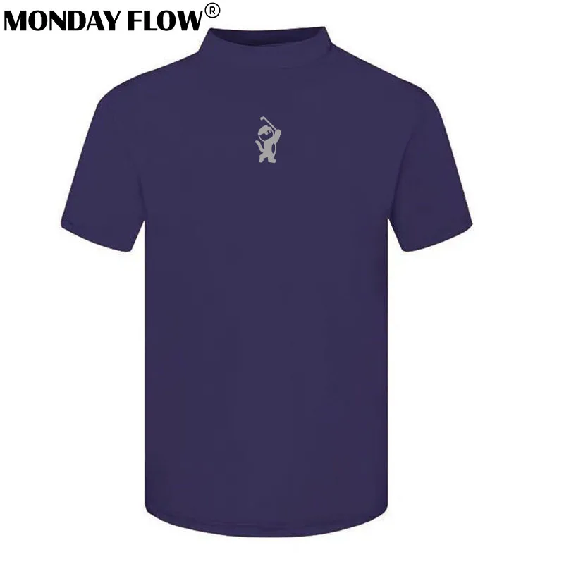

Monday Flow Summer Men's Fashion Short Sleeved Polo Shirt Breathable and Comfortable Elastic Top New Product Golf Training Shirt